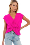 Twisted Chiffon Crop Top