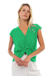 Twisted Chiffon Crop Top