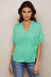 Oversized Boxy Blouse With Elastic Detail