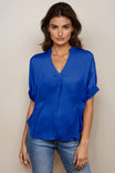 Oversized Boxy Blouse With Elastic Detail