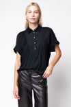 Short Sleeve Shirt With Front Bib Detail