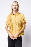 Short Sleeve Shirt With Front Bib Detail