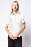 Short Sleeve Shirt With Front Bib Detail