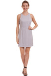Back Cut Out Ruffle Dress