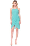 Front Wrap Tie Cross Back Dress