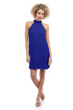 Satin Mock Neck Dress