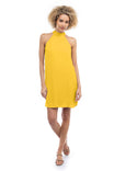 Satin Mock Neck Dress