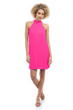Satin Mock Neck Dress
