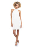 Satin Mock Neck Dress