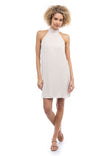 Satin Mock Neck Dress