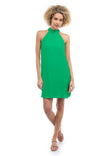 Satin Mock Neck Dress