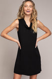 Rollover Neck Shift Dress
