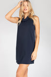 Rollover Neck Shift Dress