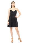 Tiered Sleeveless Flare Midi Dress