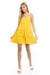 Tiered Sleeveless Flare Midi Dress