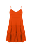 Tiered Sleeveless Flare Midi Dress
