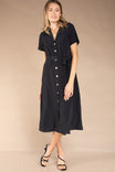 Button Front Midi Dress