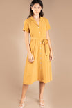Button Front Midi Dress