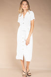 Button Front Midi Dress