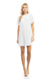 Short Sleeve Pleated Mini Dress - SU
