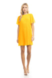 Short Sleeve Pleated Mini Dress - SU