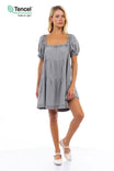 Short Sleeve Tiered Mini Dress
