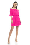 Off Shoulder Smocked Mini Dress