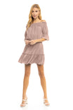 Off Shoulder Smocked Mini Dress