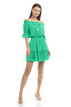 Off Shoulder Smocked Mini Dress