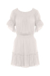 Off Shoulder Smocked Mini Dress