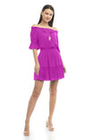 Off Shoulder Smocked Mini Dress