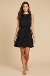 Mini Dress With Front Yoke Pleating Detail