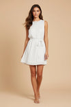 Mini Dress With Front Yoke Pleating Detail