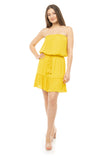 Strapless Tiered Mini Tube Dress