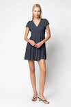 Short Sleeve Smocked Tiered Mini Dress