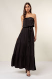 Maxi Tiered Tube Dress With Elasticized Waist - SU