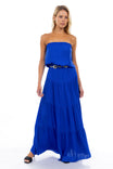 Maxi Tiered Tube Dress With Elasticized Waist - SU