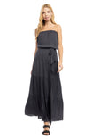 Maxi Tiered Tube Dress With Elasticized Waist - TF