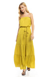 Maxi Tiered Tube Dress With Elasticized Waist - TF