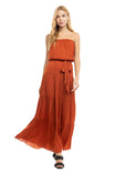 Maxi Tiered Tube Dress With Elasticized Waist - TF