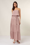 Maxi Tiered Tube Dress With Elasticized Waist - SU