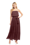 Maxi Tiered Tube Dress With Elasticized Waist - TF