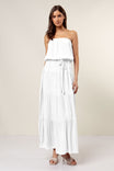 Maxi Tiered Tube Dress With Elasticized Waist - SU