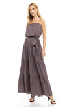 Maxi Tiered Tube Dress With Elasticized Waist - TF