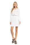 Lapel Collar Flap Pocket Mini Dress