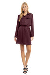 Lapel Collar Flap Pocket Mini Dress