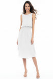 Smocked Flared Midi Dress