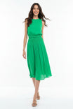 Smocked Flared Midi Dress