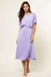 Boat Neck Dress With a Side Slit