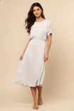 Boat Neck Dress With a Side Slit